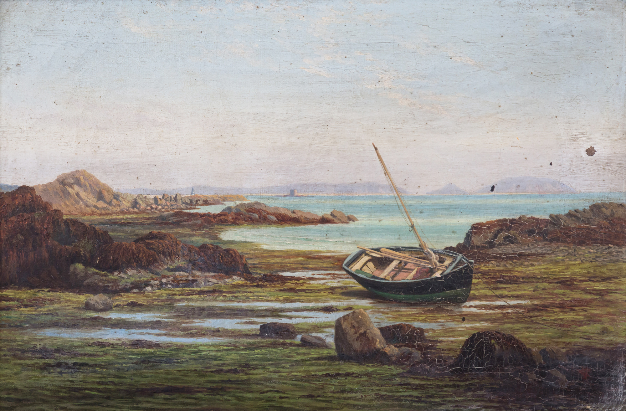 Arthur Wallis (British, 18621935?), Low tide at Les Banques