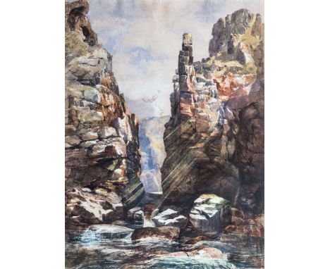Peter Le Lievre (Guernsey, 1812-1878), 'Port du Moulin, Isle of Sark', watercolour, inscribed in pencil verso and dated 'Mids
