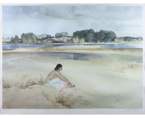 Sir William Russell Flint, RA, PRWS, RSW (Scottish, 1880-1969)'Anne Marie by the Loire', signed in pencil, from an edition of