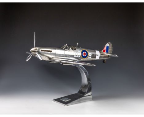 A scale model of a 1936 Supermarine Spitfire model AP456by Authentic Models, completely hand-built and handcrafted of alumini