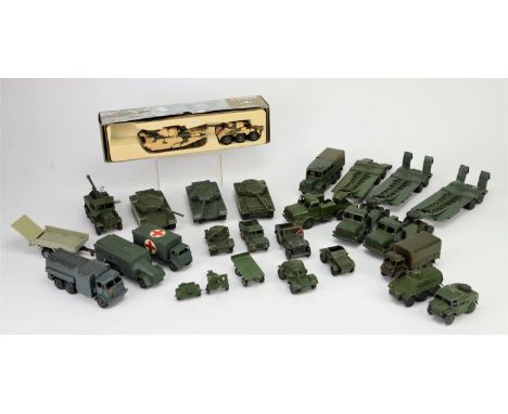 Corgi Classics British Army Centurion MKIII tank and Saladin armoured car, boxed, together with a quantity of play worn milit