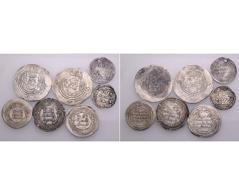 Arab-Sasanian, ‘Ubaydallah b. Ziyad, drachms (2), BCRA (Basra) 59h, 60h, 4.04, 4.14g (SICA 1, 57ff, 66ff), first with some st