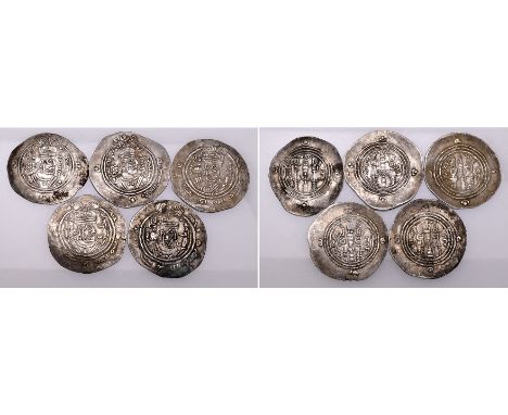 Arab-Sasanian, ‘Ubaydallah b. Ziyad, drachms (2), SK (Sijistan) 56h (SCC 57), very fine; Eastern Sistan, Anonymous, Khusraw I