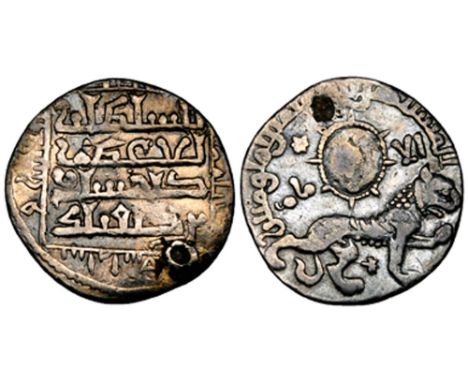 Seljuq of Rum, Kay Khusraw II (634-644h), half-dirham, lion-and-sun type, Siwas 639h, 1.42g (Broome 244), plugged, otherwise 