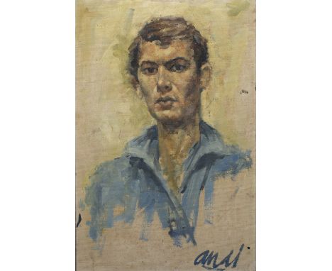 Portrait of a young man ,signed Andi oil on canvas, signed, 75cm x 51cm