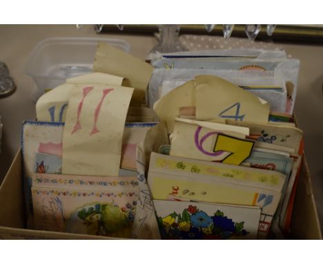 A selection of vintage and retro birthday and similar celebration cards