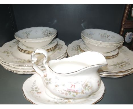 A selection of vintage ceramic by Royal Albert in the Haworth pattern