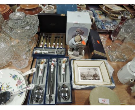 A selection of vintage Royal Worcester Evesham cutlery still boxed