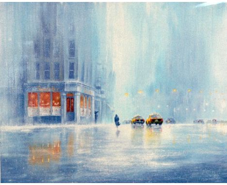 JEFF ROWLAND, 'RENDEZVOUS AT 6PM', a limited edition print 16/295, signed and numbered, with certificate, unframed, 58cm x 48