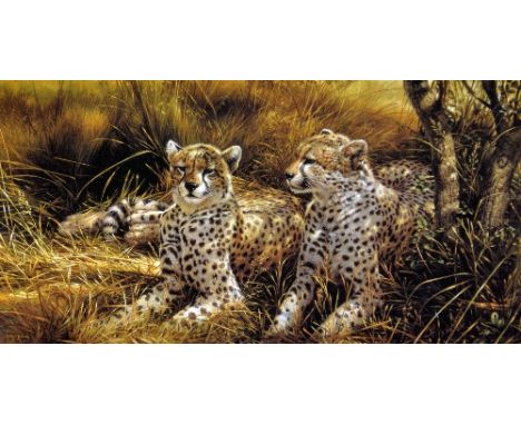 MICHAEL JACKSON, 'CHEETAHS', a limited edition print 69/95, signed and numbered in pencil, with certificate, unframed