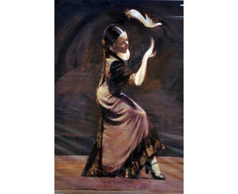 FLETCHER SIBTHORP, 'DANCING HANDS', a limited edition hand embellished print, 8/295, numbered and signed, with certificate, 7