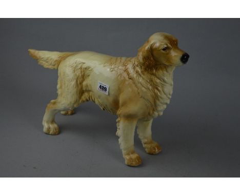 A LARGE GOEBEL GOLDEN RETRIEVER, height approx 29.5cm x length 44.5cm
