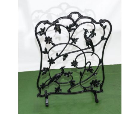 Wrought iron fire screen