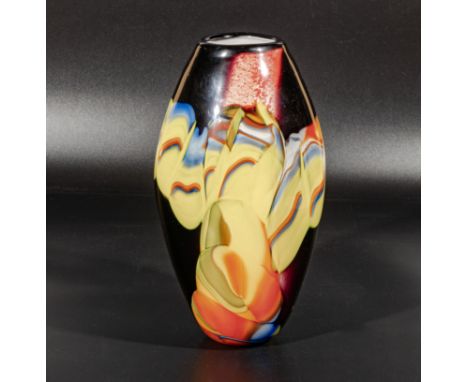 An Art Deco style studio glass vase, 29cm tall