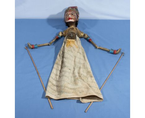 Indonesian shadow/stick puppet, 60cm