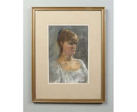 Sydney G. Baker (Bristish early / mid 20th century) gilt framed pastel portrait of a young woman. Signed, 34cm x 23cm.  Prove