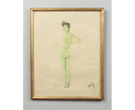 Jean Gabriel Domergue (French 1889-1962) framed lithograph, pin Up from the La Parisienne Album, numbered LXXVIII/CXCII in pe