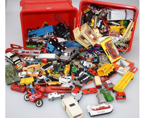 Die cast vehicles : Large quantity of Corgi, Matchbox, Liedo etc. Including three Corgi Junior James Bond Aston Martin DBS, a