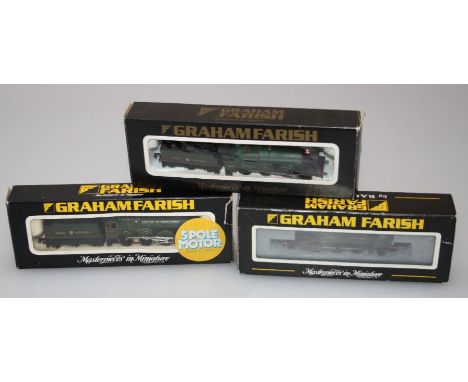 Graham Farish 'N' Gauge Locomotive, 371978 Prairie Tank GWR, 1446 Winchester GWR, 1404 Hall Class GWR (3) Used but good condi