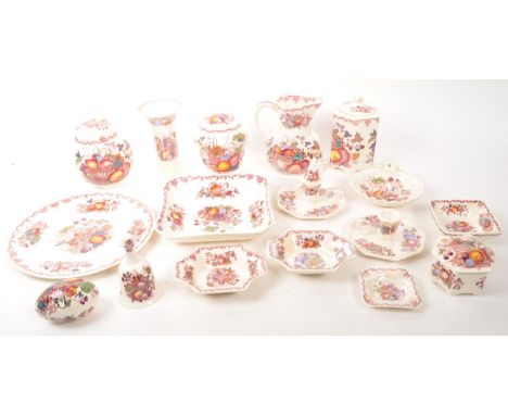 Masons Ironstone - A collection of 20th century Masons Ironstone ceramic decorative pieces. The collection to include candle 