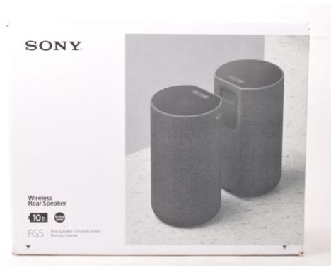 Sony - A pair of Sony SA-RS5 rear surround sound Hi-Fi speakers. The speakers in original packaging. To include two RS5 wirel