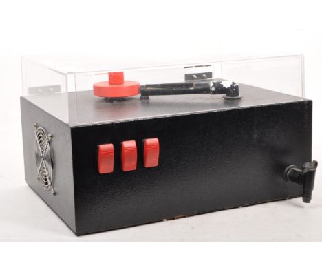 Moth ACM Mark II record cleaner - A&nbsp; vintage 20th century vinyl record cleaner, with hinged lid, arm holder / support on