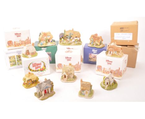 Lilliput Lane - A collection of vintage 20th century and later resin house / cottage figurines models. To include Wheyside Co