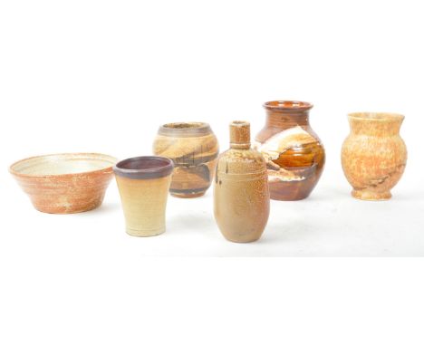 A collection of mid 20th century European ceramic earthenware. The collection including six pieces a four vases of varied for