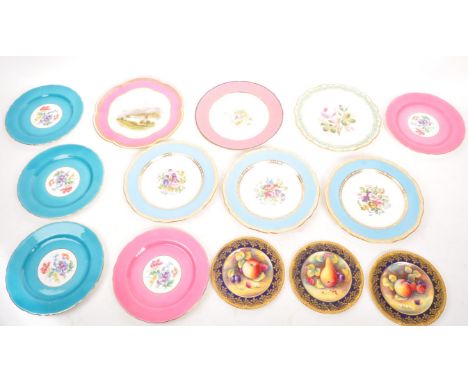 Aynsley / Paragon / Spode - A collection of 20th Century porcelain china cabinet display plates comprising of examples by Ayn