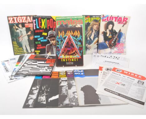 Music Interest - A collection of vintage 20th century music related magazines / booklets. Def Leppard - animal instinct, insi