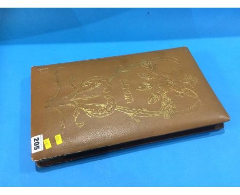 Postcard album and contents