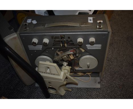 A vintage Philips reel to reel tape recorder.