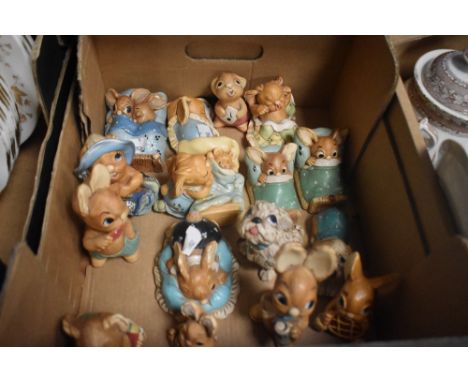 A small assortment of Pendelfin figures comprising 'Twins', 'Rolly' and 'Bundle' etc.