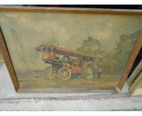 Coulson Traction Engine Print 26 x 19 inches and one other