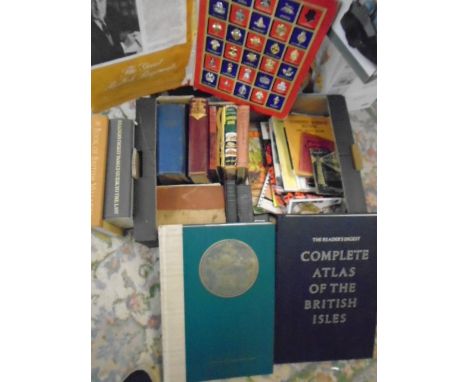 Books and ephemera, modern and vintage books including Mrs Beestons cookery books, few postcards, handbooks etc