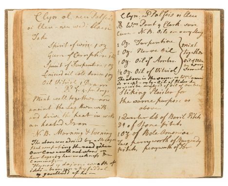Welsh recipe book.- [Medical &amp; Veterinary recipes], manuscript, c.150pp., text in English and Welsh, some spotting and mo