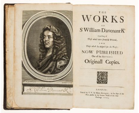 Davenant (William) The Works of Sr William Davenant Kt, engraved portrait frontispiece, scattered spotting, small marginal pa