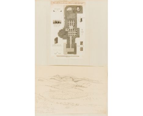 Sussex.-  [Scrapbook of Sketches, Plates and Maps], c.335 engraved or lithograph plates, 19 original pencil sketches or water