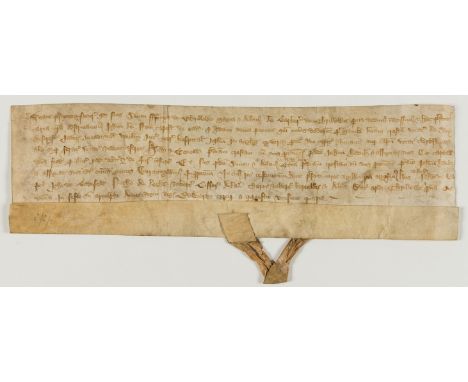 Suffolk, Little Thurlow.- Charter, grant by Simon Franceys of Great Thurlow and Alan le Barber of Little Thurlow to John le N