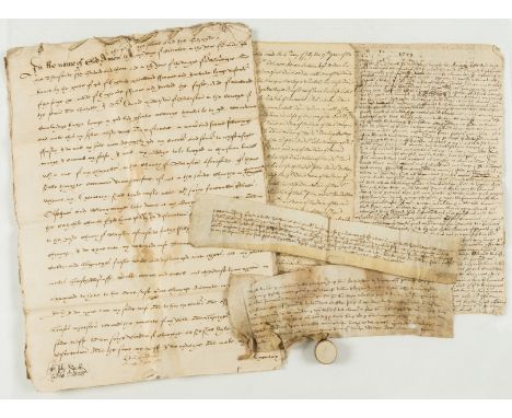 Cumberland.- William Huddleston appointment of William Hutton of Egremond and William Biggyng of ?Chapel as attorneys, manusc