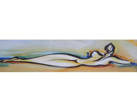 CONTEMPORARY SCHOOL NUDE LYING Print multiple, 22 x 85cm Together with a similar (2) Condition Report:Available upon request