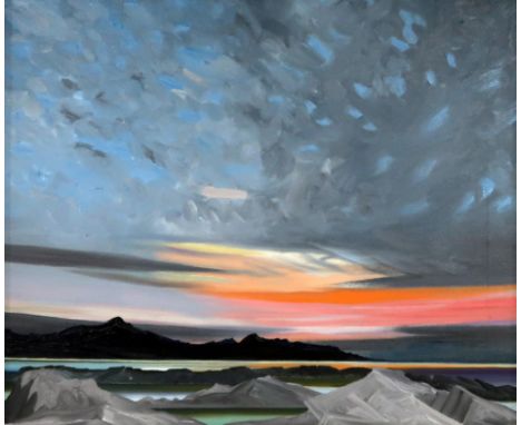 STANLEY R. WILSON (BRITISH CONTEMPORARY) SOUND OF ARISAIG Oil on canvas, 63 x 73cm Titled and signed to label verso&nbsp; Con