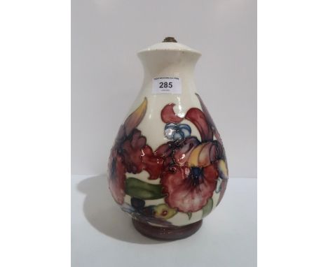 A Moorcroft frilled orchid lamp Condition Report:Available upon request