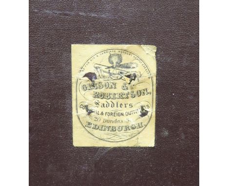 A good quality leather suitcase by Gibson &amp; Robertson Saddlers, Colonial &amp; Foreign Outfitters, 20 Dundas Street, Edin