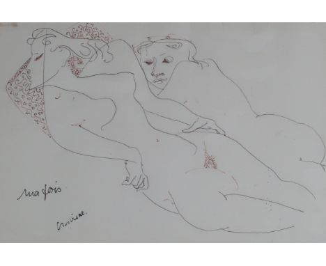 WILLIAM CROSBIE RSA RGI (SCOTTISH 1915-1999) MA FOIS Drawing in inks, signed lower left, dated XC, 20 x 29cm (8 x 11.5") Cond