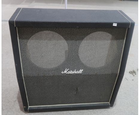 MARSHAL a Marshal "slant" fronted speaker cabinet with two MacKenzie Acoustics Limited 12" speakers Condition Report:Availabl