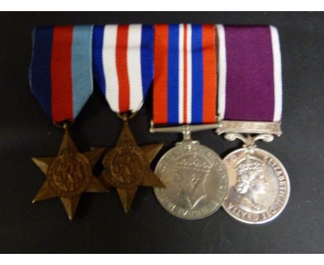 A Second World War Group of Four to include the long service and good conduct medal, Regular Army named 1431 7024 Sgt. P. Mar