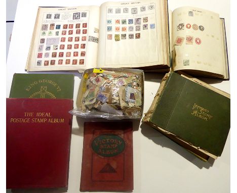 A stamp collection, to include: various albums of 19th/20th Century stamps, one album containing many penny reds; other Queen