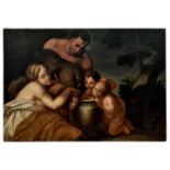 Pan und Nymphe mit zwei Kindern