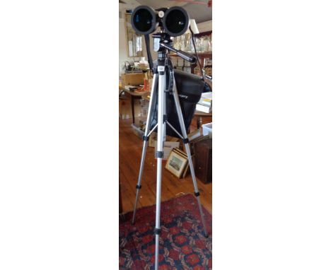 Visionary high powered binoculars on tripod stand